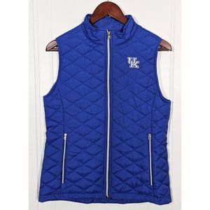 UK Wildcats Quilted Zip Vest Women's Size Small Kentucky Blue Full Zip